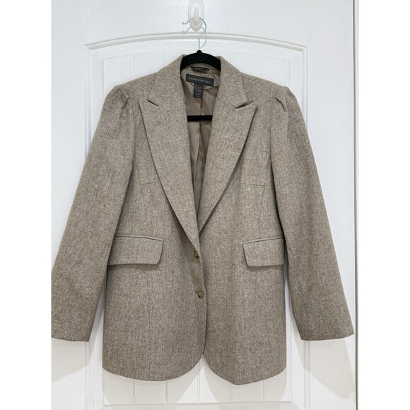 Banana Republic Wool Women’s Lined Blazer  Jacket Brown Size 10 Made in Italy e - Picture 1 of 10